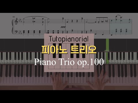 F. Schubert - Piano Trio op.100 No.2 in Eb major 2nd Movement (piano cover Tutorial)