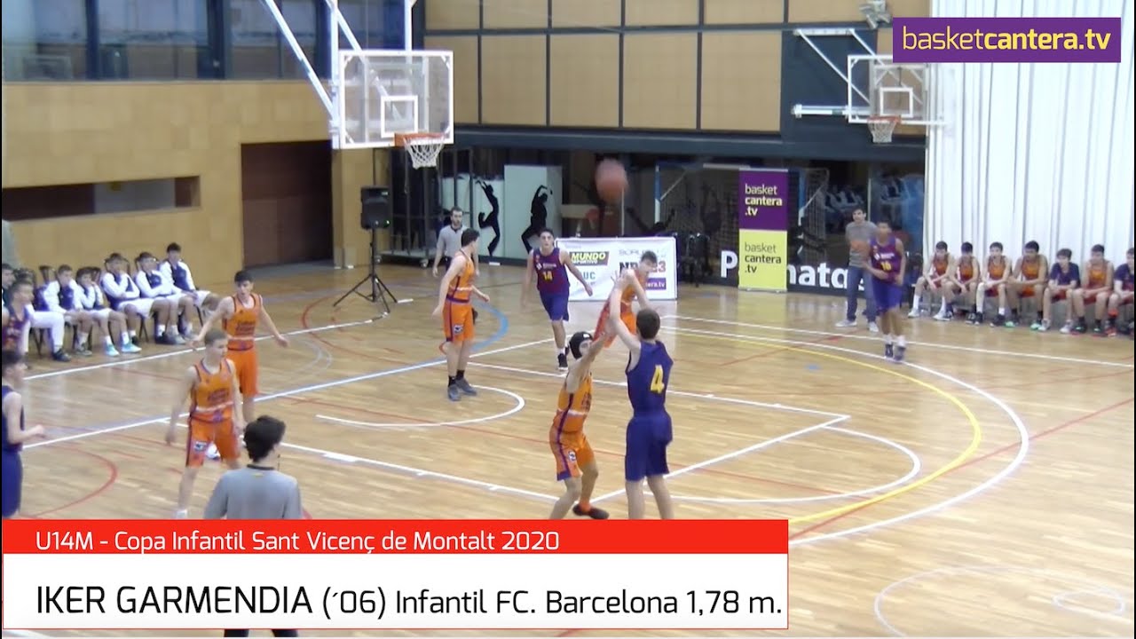 IKER GARMENDIA (´06).  FC Barcelona 1,78 m. Copa Infantil Sant Vicenç de Montalt  (BasketCantera.TV)