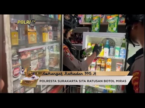 POLRESTA SURAKARTA SITA RATUSAN BOTOL MIRAS DI TOKO KELONTONG