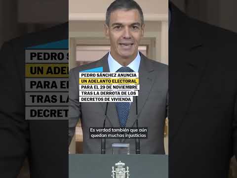Sánchez convoca elecciones el 29-N
