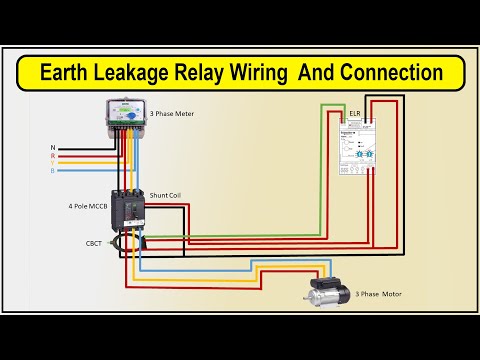 How To Make Earth Leakage Relay Wiring And Connection Diagram | ELCB