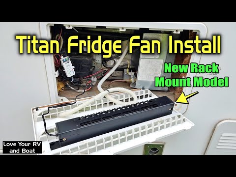 Titan Rack Mount RV Fridge Vent Fan Demo and Installation - Model TTC-SC60(A) Crossflow Blower Fan