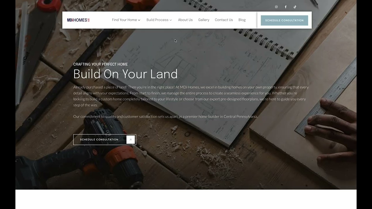 MDi Homes Site Scroll