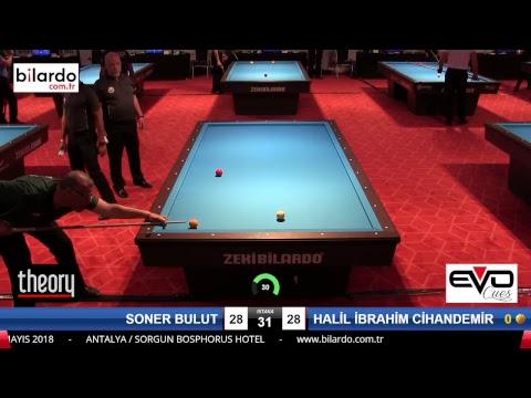 SONER BULUT & HALİL İBRAHİM CİHANDEMİR Bilardo Maçı - 2018 ERKEKLER 2.ETAP-5.Ön Eleme