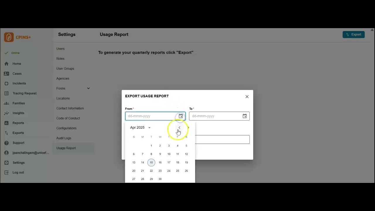 Primero Usage Reports
