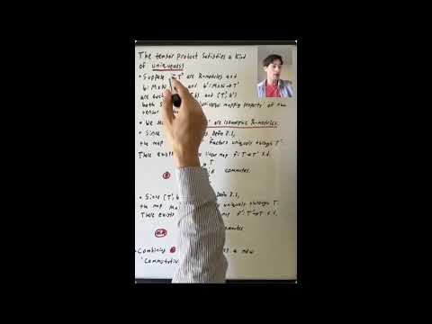 The Definition of the Tensor Product (Algebra 2: Lecture 20 Video 1)
