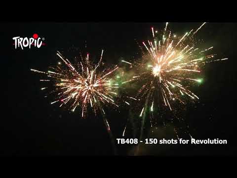 TB408 REVOLUTION (150 shots) - TROPIC Fireworks, Fajerwerki, Feuerwerk, Vuurwerk, Feu d'artifice