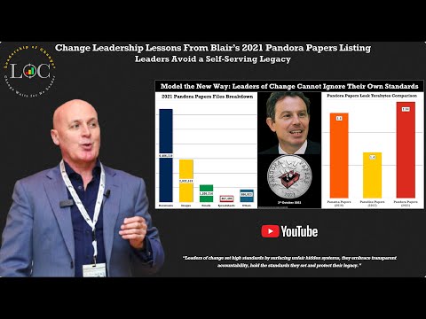 Change Leadership Lessons From Blair’s Pandora Papers Listing - Leaders Avoid a Self-Serving Legacy