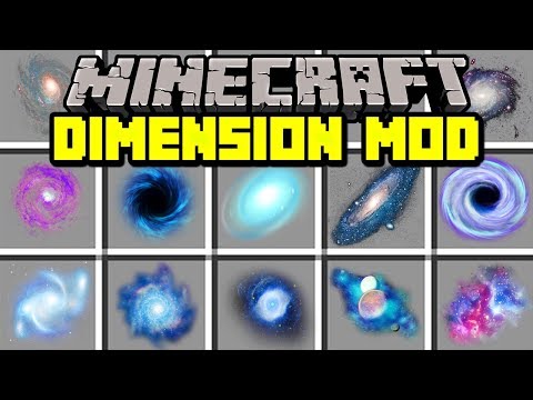 Minecraft DIMENSIONS MOD! | TRAVEL THROUGH PORTALS TO NEW GALAXIES, SPACE & MORE! | Modded Mini-Game