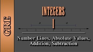 GRE Arithmetic: Integers (Part 1 of 4) | Number Lines, Absolute Values, Addition, Subtraction