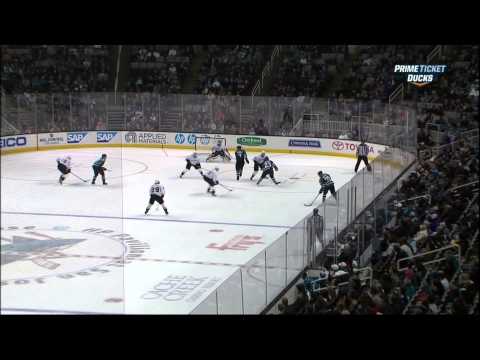 Logan Couture goal 29 Jan 2013 Anaheim Ducks vs SJ Sharks NHL Hockey