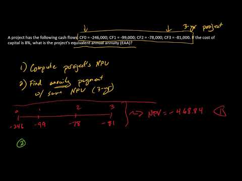 How to compute an equivalent annual annuity EAA