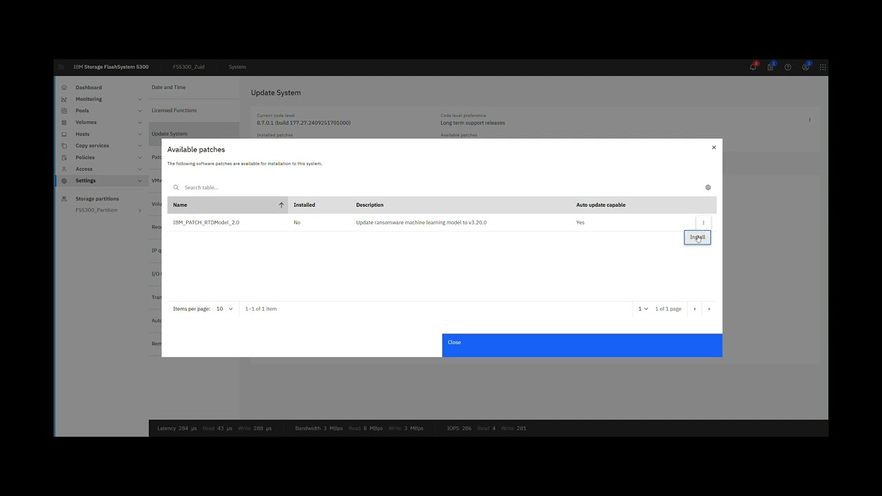 IBM Storage Virtualize Patch auto update