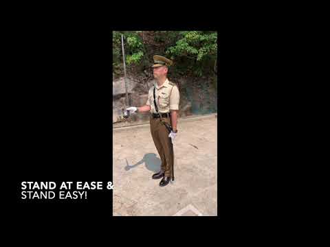 Sword Drill Lesson 3 (Part I) - Slope Swords, stand at Ease and Stand Easy