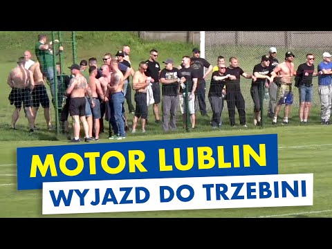 Kibice Motoru Lublin na wyjeździe do Trzebini (28 kwietnia 2018)