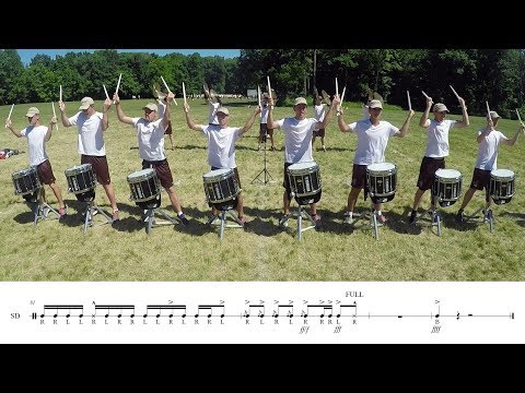 2018 Madison Scouts Snares - LEARN THE MUSIC to "Racing Heart"