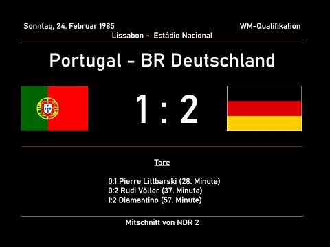 1985-02-24 Portugal - BR Deutschland 1:2 (WM-Qualifikation) komplette Radio-Übertragung