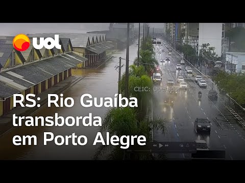 Chuvas no Rio Grande do Sul: Rio Guaíba transborda em Porto Alegre; veja vídeo