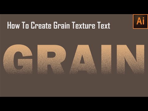How To Create Grain Texture Text In Illustrator | Typography Design | Gradient Texture | Make Mask