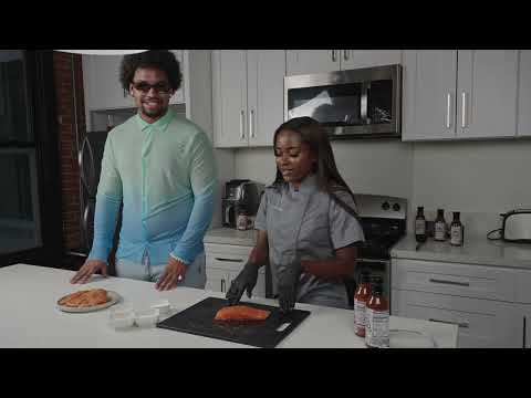 Chef Butter (Tyler) and guest host AQ make BBQ Chicken and BBQ Salmon Wontons