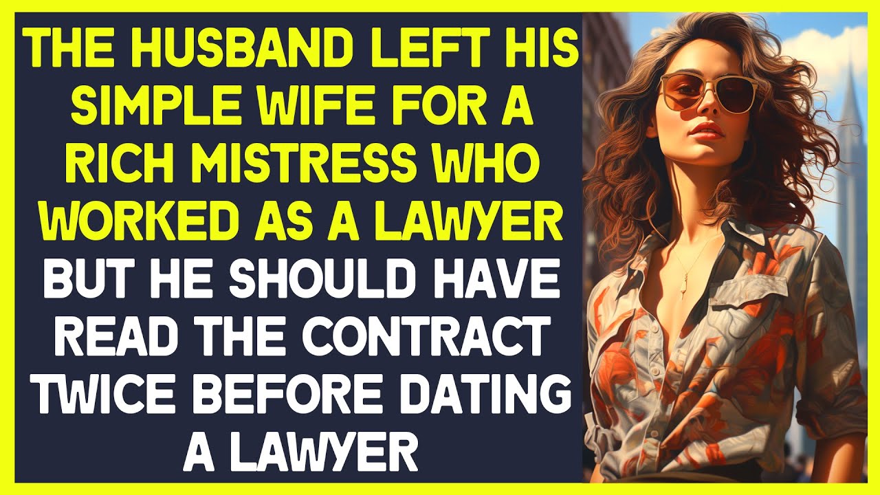 The husband left his wife for rich mistress who worked as a lawyer. But he should have thought twice