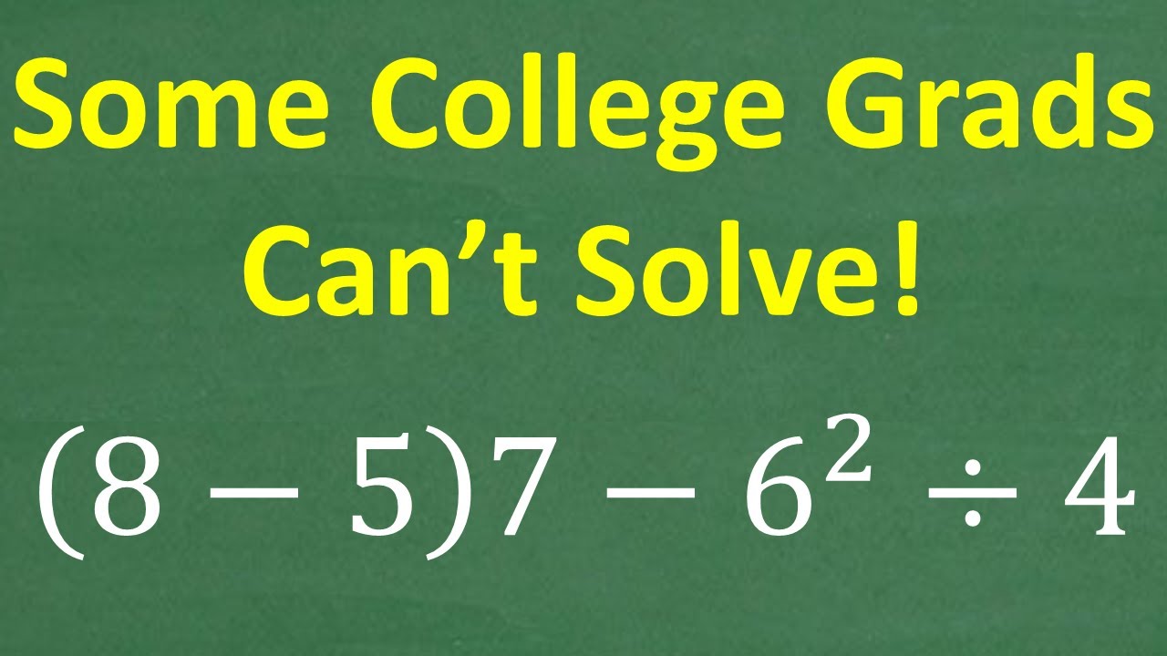 Some College Grads Can’t Solve This Basic Math Problem! NO CALCULATOR