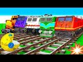 踏切アニメ あぶない電車 5 Train Vs THOMAS FRIEND RAINBOW COLORS Fumikiri Train DesiBoii 7