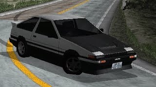 【頭文字D PSP】秋名 下り 晴れ AE86T 3'01''639(AT Play)