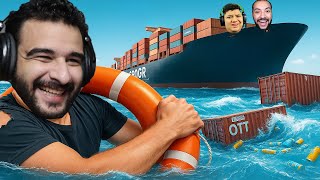 ركبت انا واصدقائي سفينة ولكن بسبب الغباء عملت حادثة وغرقنا