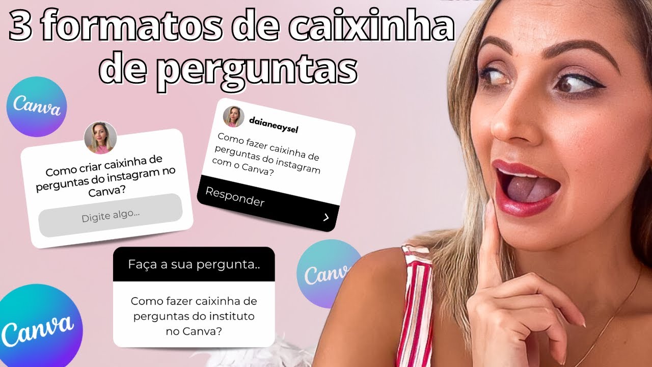Como fazer CAIXINHA DE PERGUNTAS do INSTAGRAM no CANVA