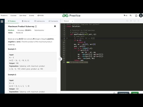 Question 10 Maximum Product Subarray Google Coding Interview Question
