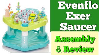 Exer Saucer by Evenflo Full Assembly | Seaside Splash | Bouncing activity Center | Unboxing & Review