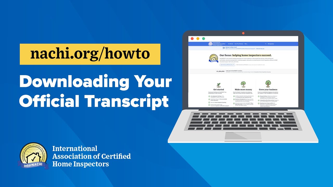 Downloading Your Official Transcript on nachi.org