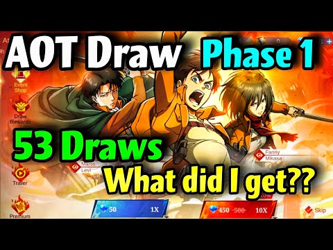 AOT DRAW!🔥Phase 1 (53 Draws) What did I get?🤔