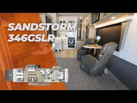 Thumbnail for Tour the 2023 Sandstorm 346GSLR Toy Hauler Video