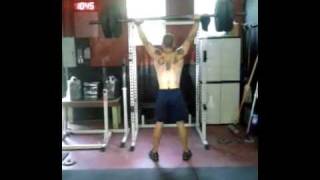 preview picture of video 'CrossFit Groton 225# axle bar overhead squat Tim D.'
