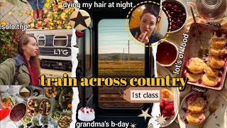 First time 1st class train ride across country 🚃 Grandma’s 80th 🎂 & late-night hair transformation 🐈