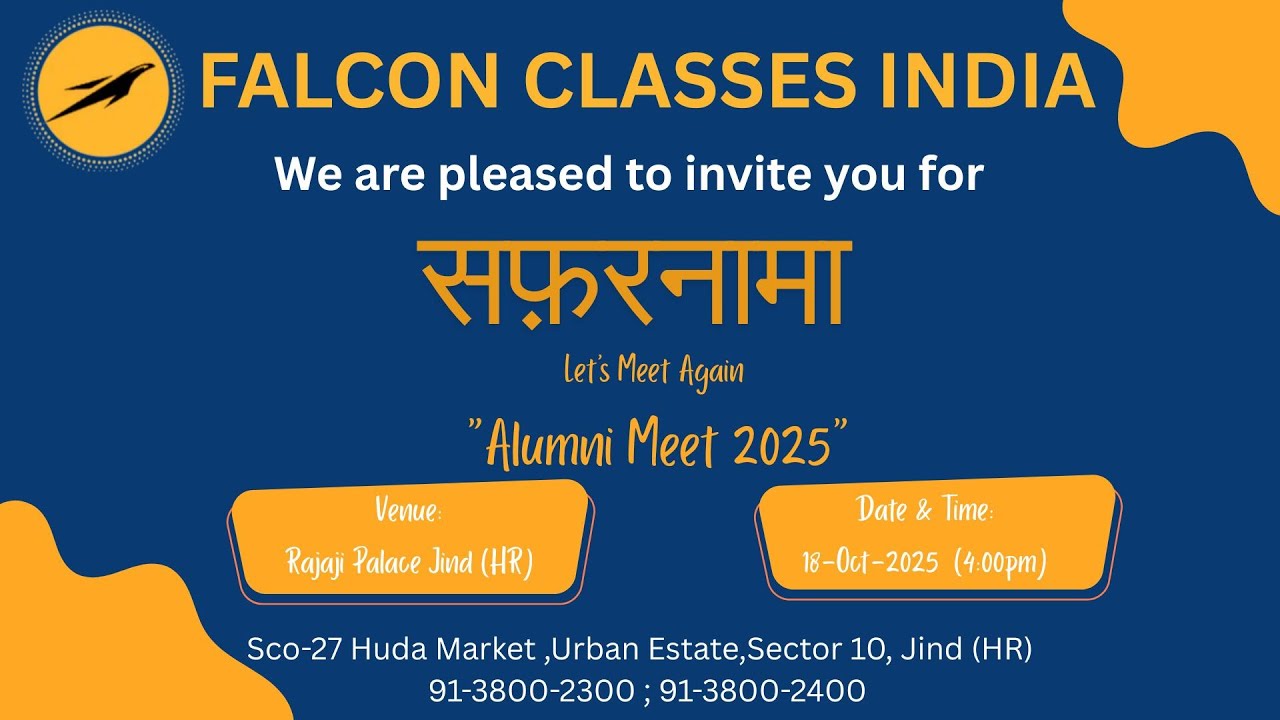SAFARNAMA : An event showing the journey of FALCON CLASSES INDIA jind Haryana.