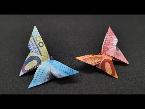Geldscheine falten für Geldgeschenke🦋Schmetterling🦋einfach Geld falten zur Hochzeit & Geburtstag