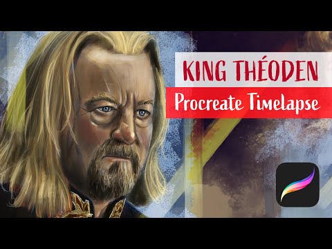 King Théoden of Rohan | Lord of The Rings - Digital Painting Timelapse