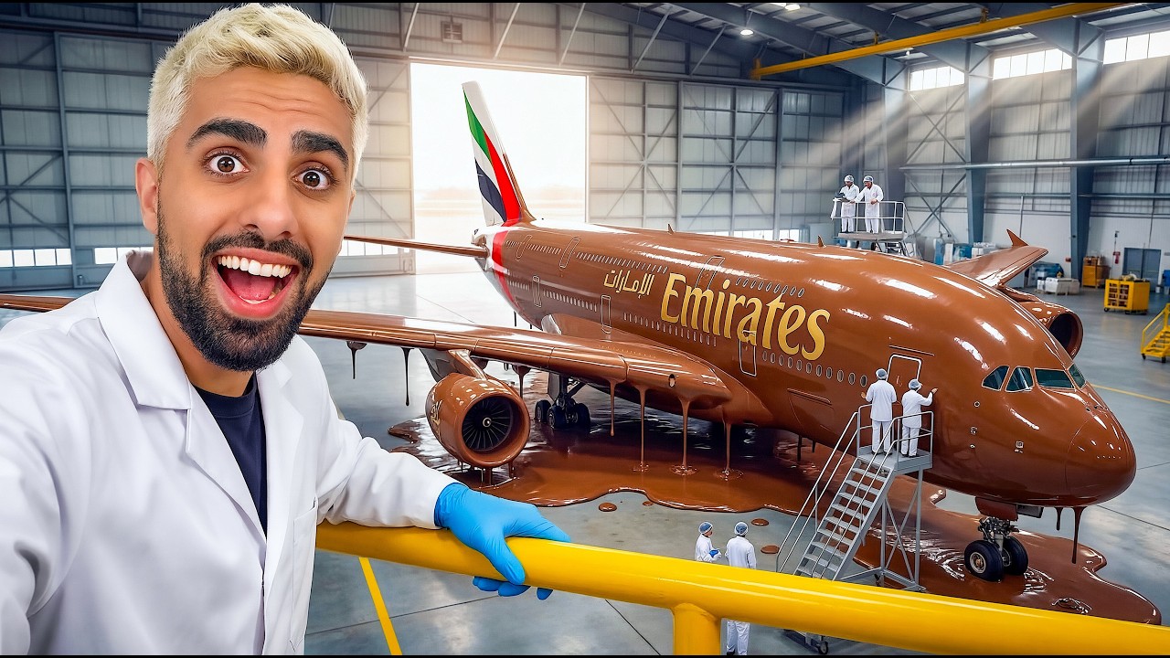 أكبر طائرة شوكولاتة في العالم ✈️🍫 !!!