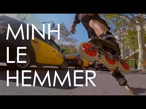 MINH LE HEMMER - INLINE SKATING MIT 125MM TRISKATES IN DEN STRASSEN VON BARCELONA