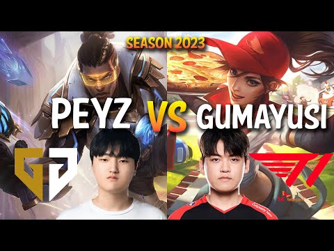 Gen Peyz vs T1 Gumayusi - LUCIAN vs SIVIR ADC - KR Ranked