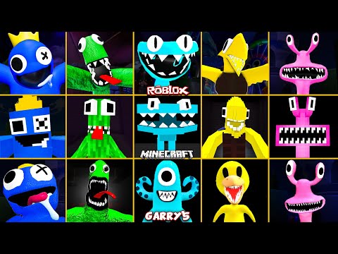 ROBLOX Rainbow Friends Chapter 2 ALL JUMPSCARES vs MINECRAFT vs Garry's Mod