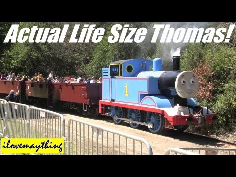 Here comes Thomas!! A Life Size Thomas the Tank Engine!!