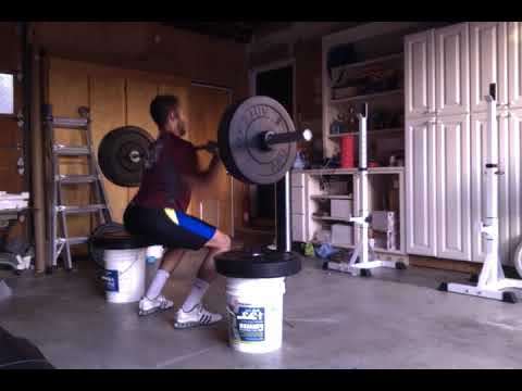 8:16 70 kg clean off block above knee set 3