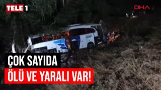 Yozgat'ta yolcu otobüsü şarampole uçtu!