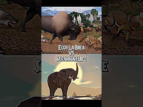 Ecos La Brea VS Savannah Life #shorts #dinosaurs #extinctAnimals #edit #animals