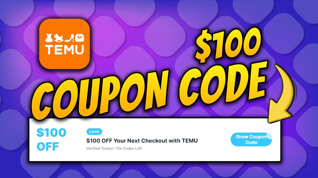 💸 NEW TEMU COUPON CODE 2024 | Get $100 OFF Discount Code | Use These TEMU Promo Codes!