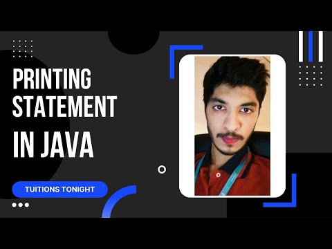 Comment and Printing Statement in java Tuitions Tonight